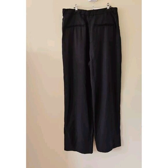 Terea By Andrea Pitter Wide Leg Pants Womens XXL Black Zip Office Career Dressy - Picture 2 of 16